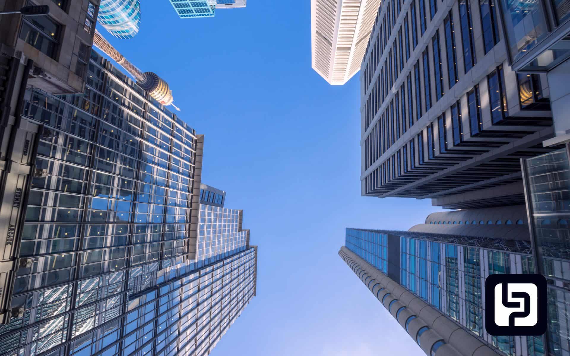 Sydney office towers against a blue sky